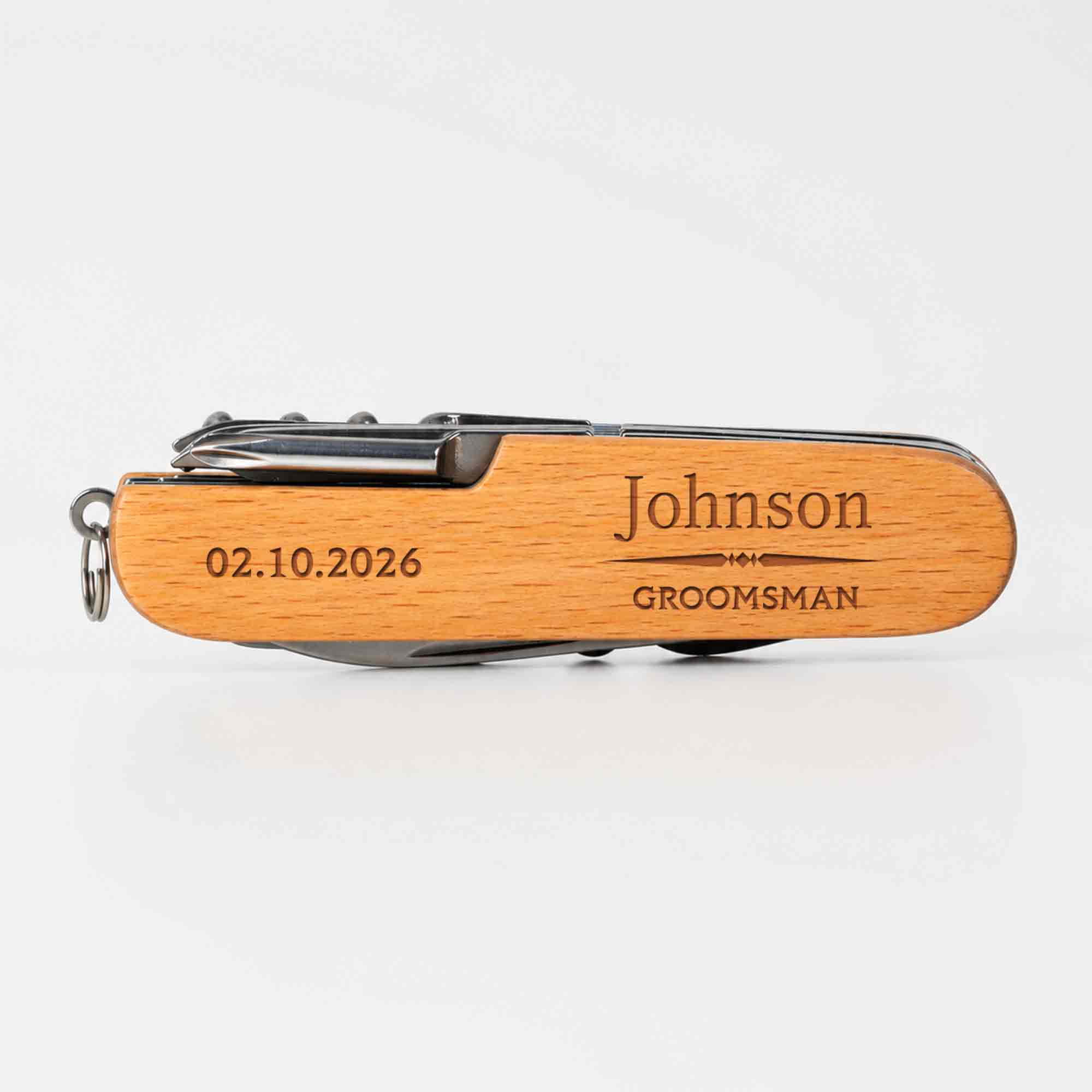 Personalized Wooden Multi Tool Custom Name Gift for Dad Wooden Multi Tool GradoCreations