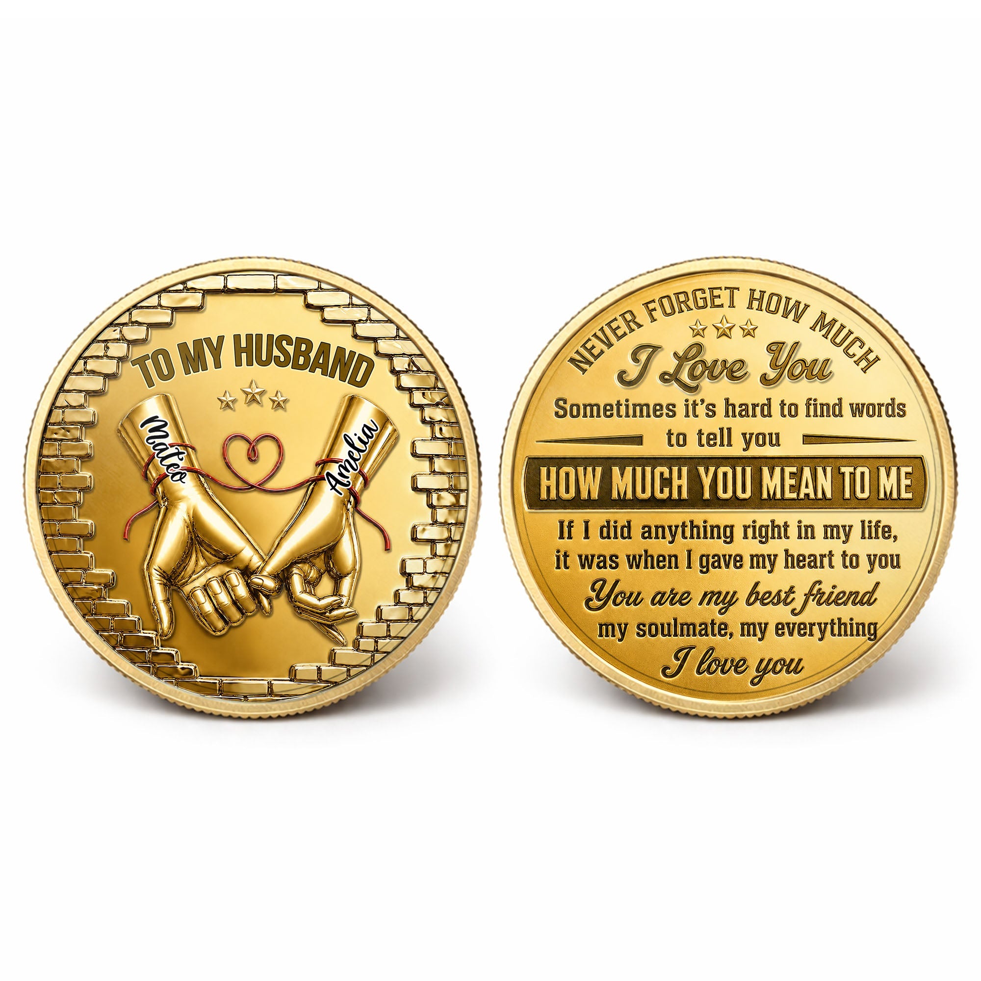 Personalized Commemorative Coin for Husband Anniversary Gift