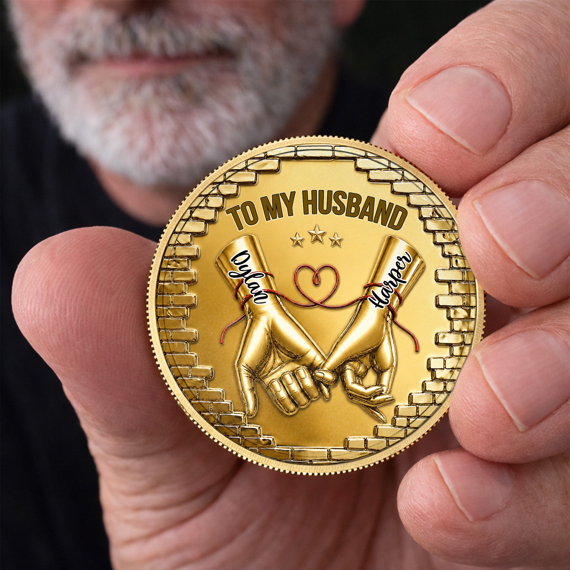 Personalized Commemorative Coin for Husband Anniversary Gift