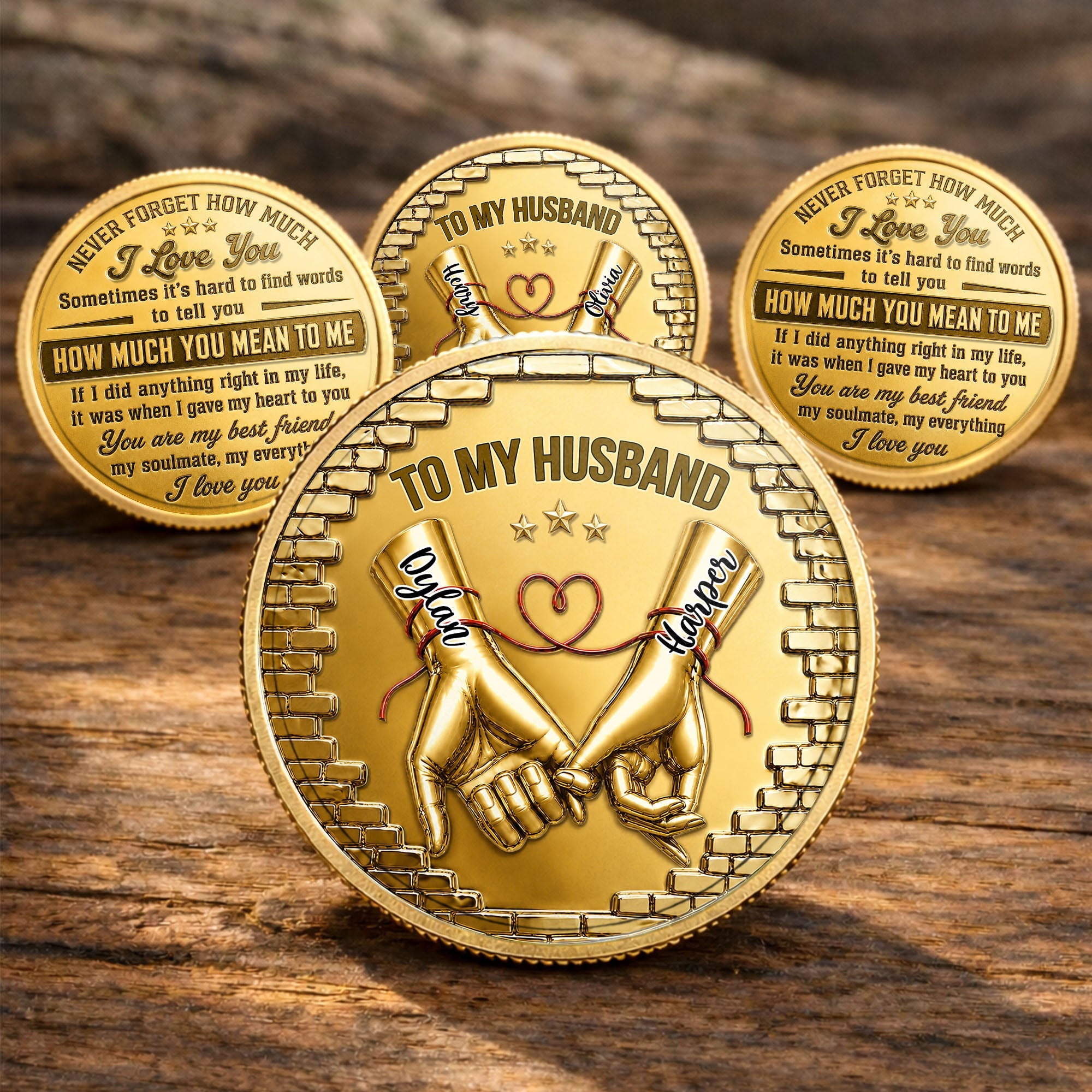 Personalized Commemorative Coin for Husband Anniversary Gift