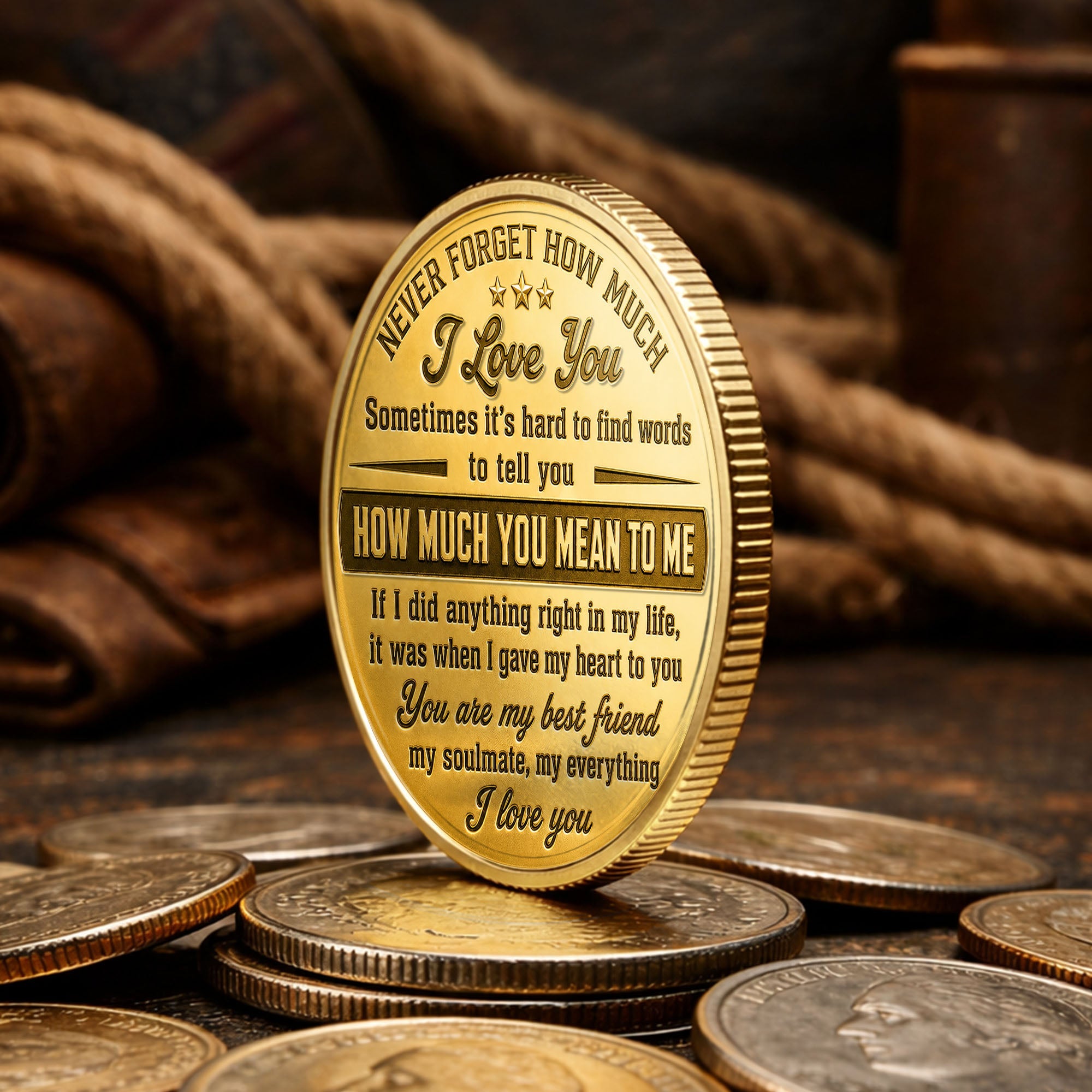 Personalized Commemorative Coin for Husband Anniversary Gift