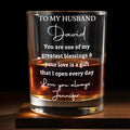 Personalized Custom Whiskey Glass Gift for Husband Anniversary