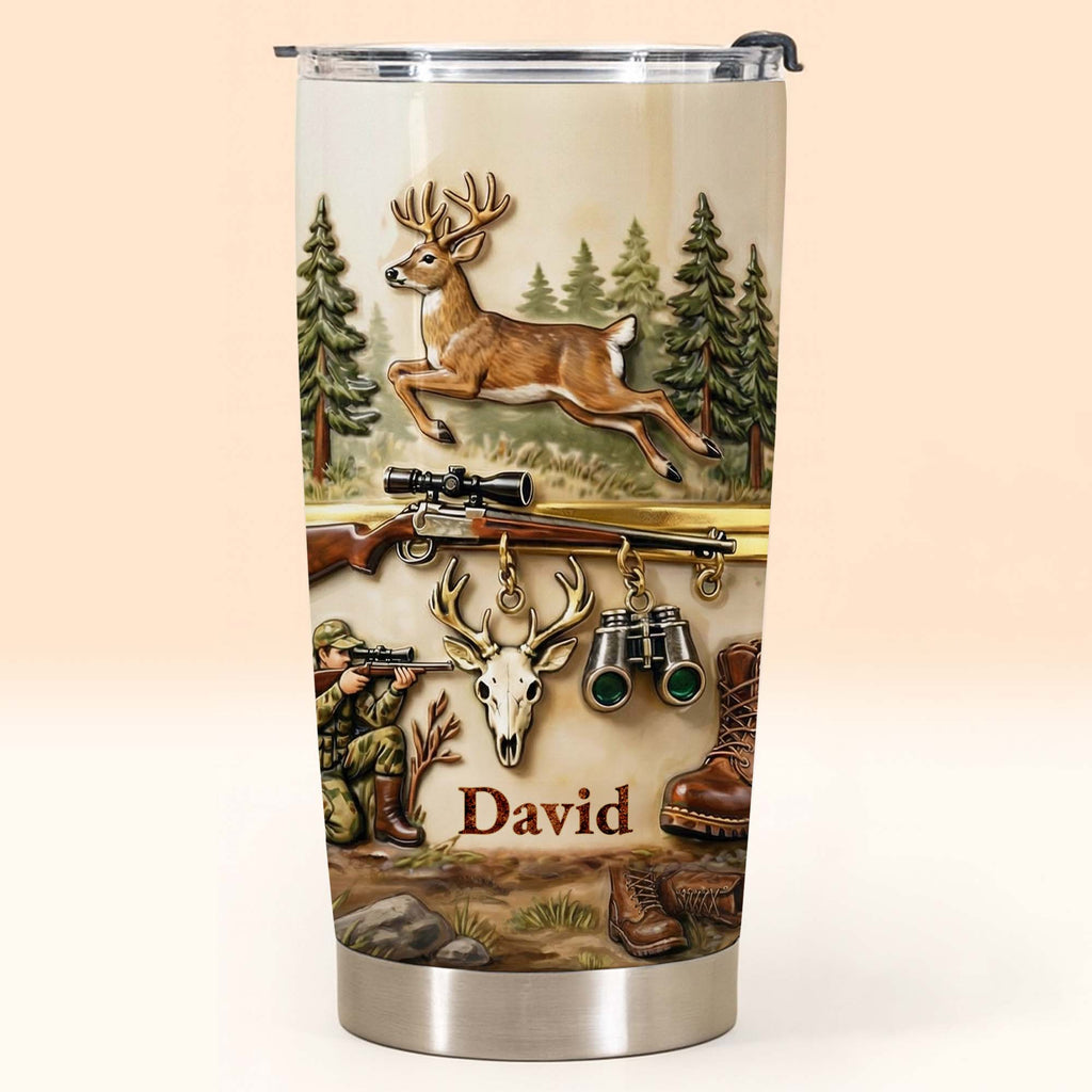 Personalized Hunting Tumbler Custom Name Gift for Dad 20oz 20oz Tumbler GradoCreations