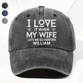 Personalized Washed Denim Cap Custom Name Gift for Dad Washed Denim Cap GradoCreations