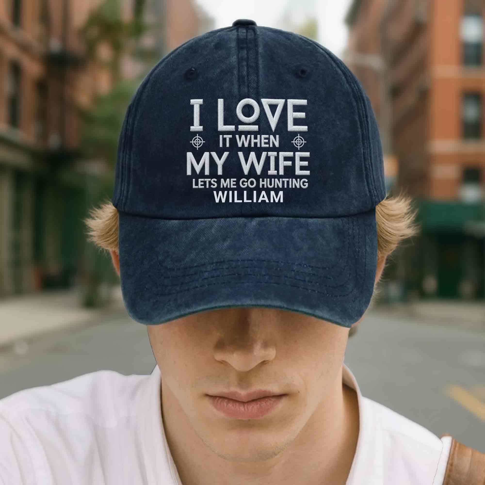 Personalized Washed Denim Cap Custom Name Gift for Dad