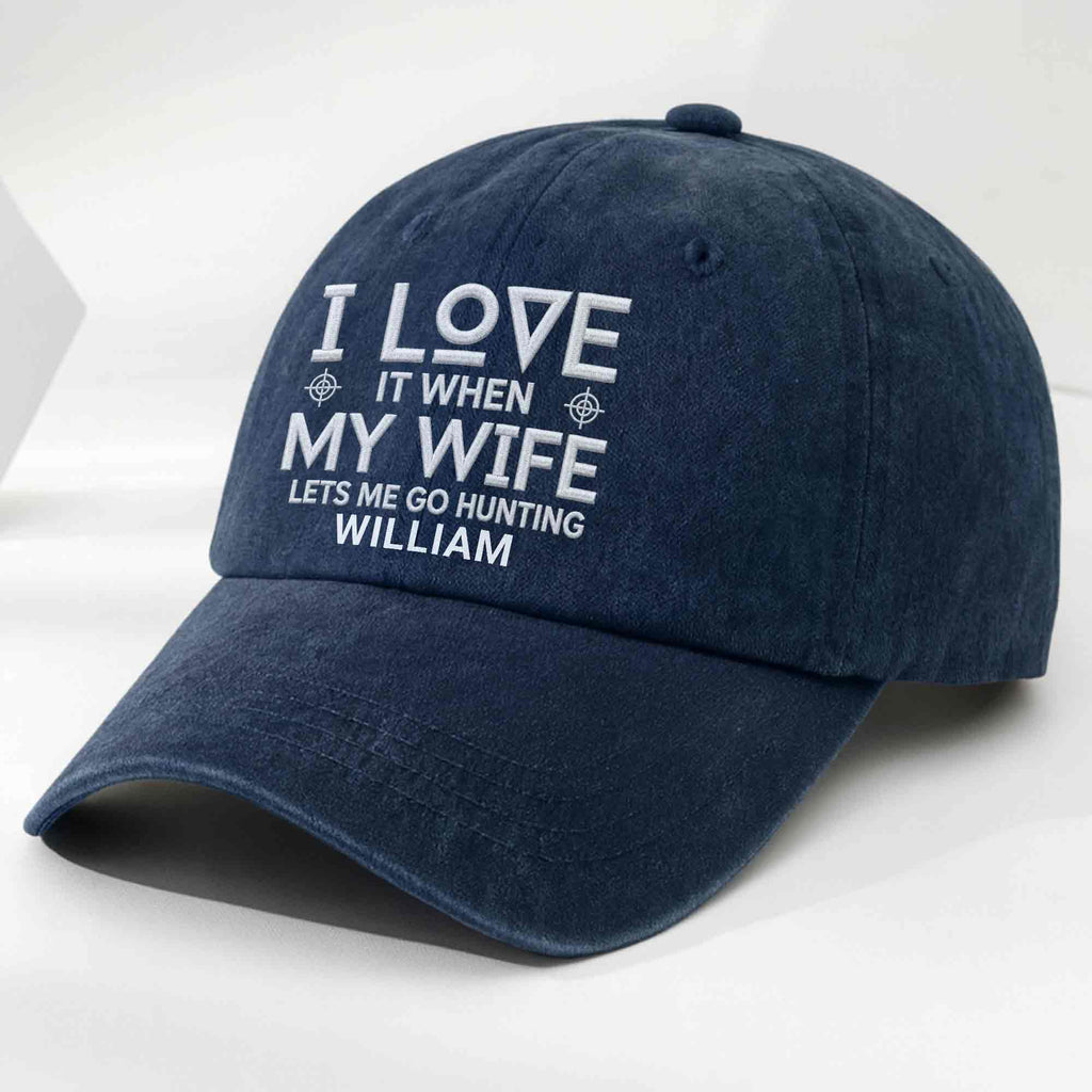 Personalized Washed Denim Cap Custom Name Gift for Dad Washed Denim Cap GradoCreations