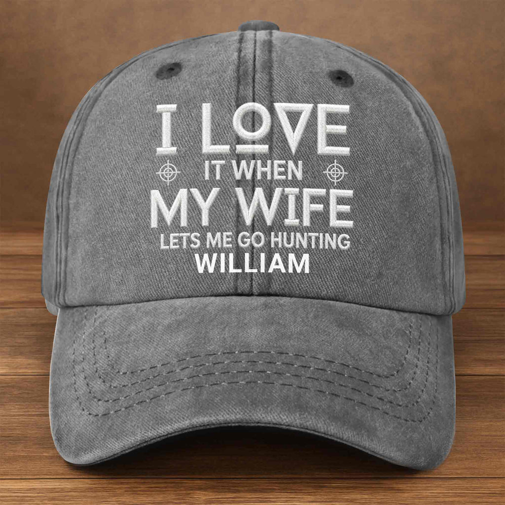 Personalized Washed Denim Cap Custom Name Gift for Dad Washed Denim Cap GradoCreations