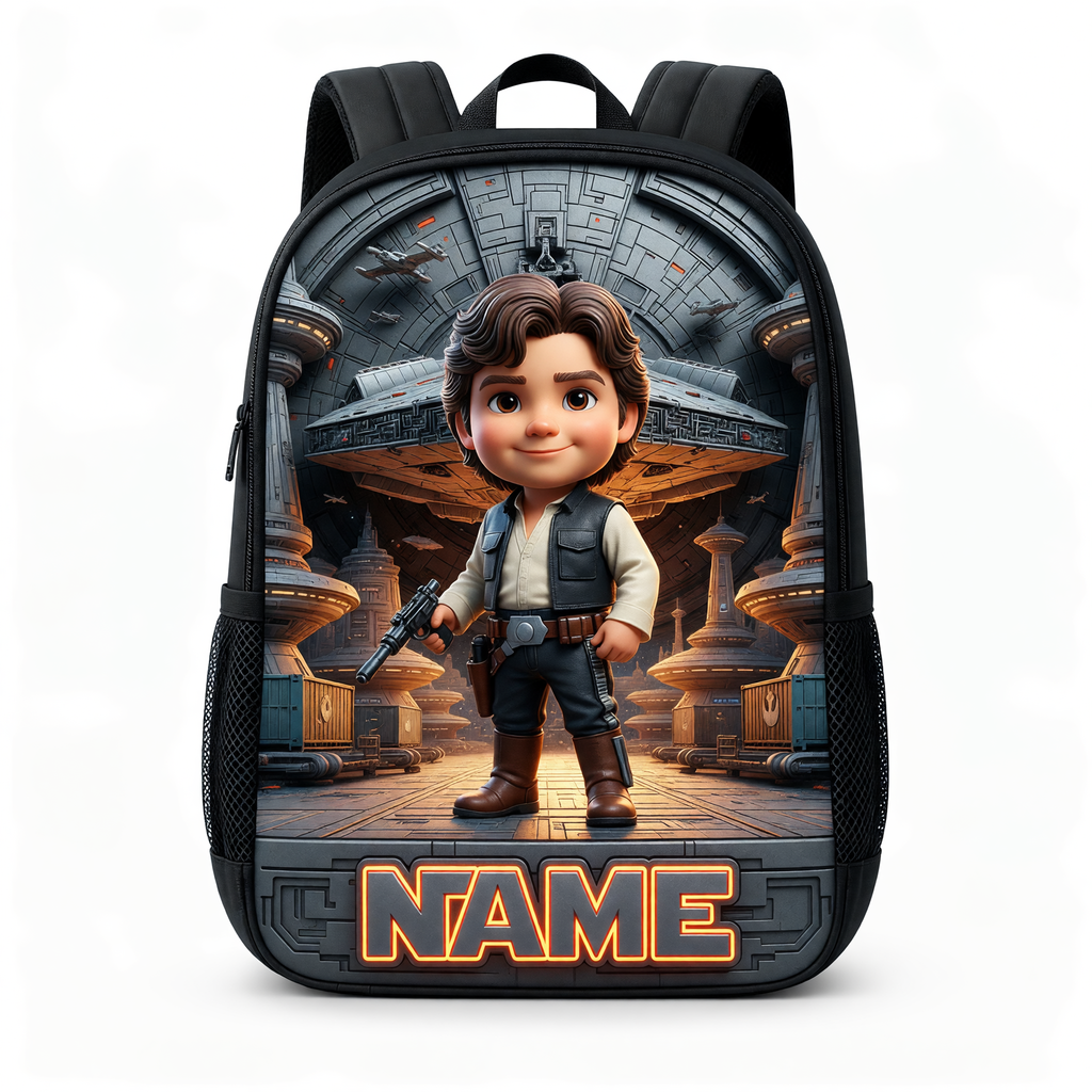 Custom Photo Galaxy Star Kids Personalized Backpack Set for School School Bag+ GradoCreations
