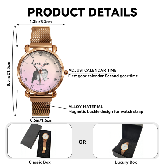 Personalized Cartoon Friends Women Hand Watch Custom Name Gift for Her Women Hand Watch GradoCreations