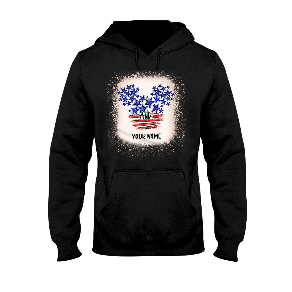 Personalized Stars And Stripes Mouse Ears T-Shirt & Hoodie for Independence Day T-shirt & Hoodie GradoCreations