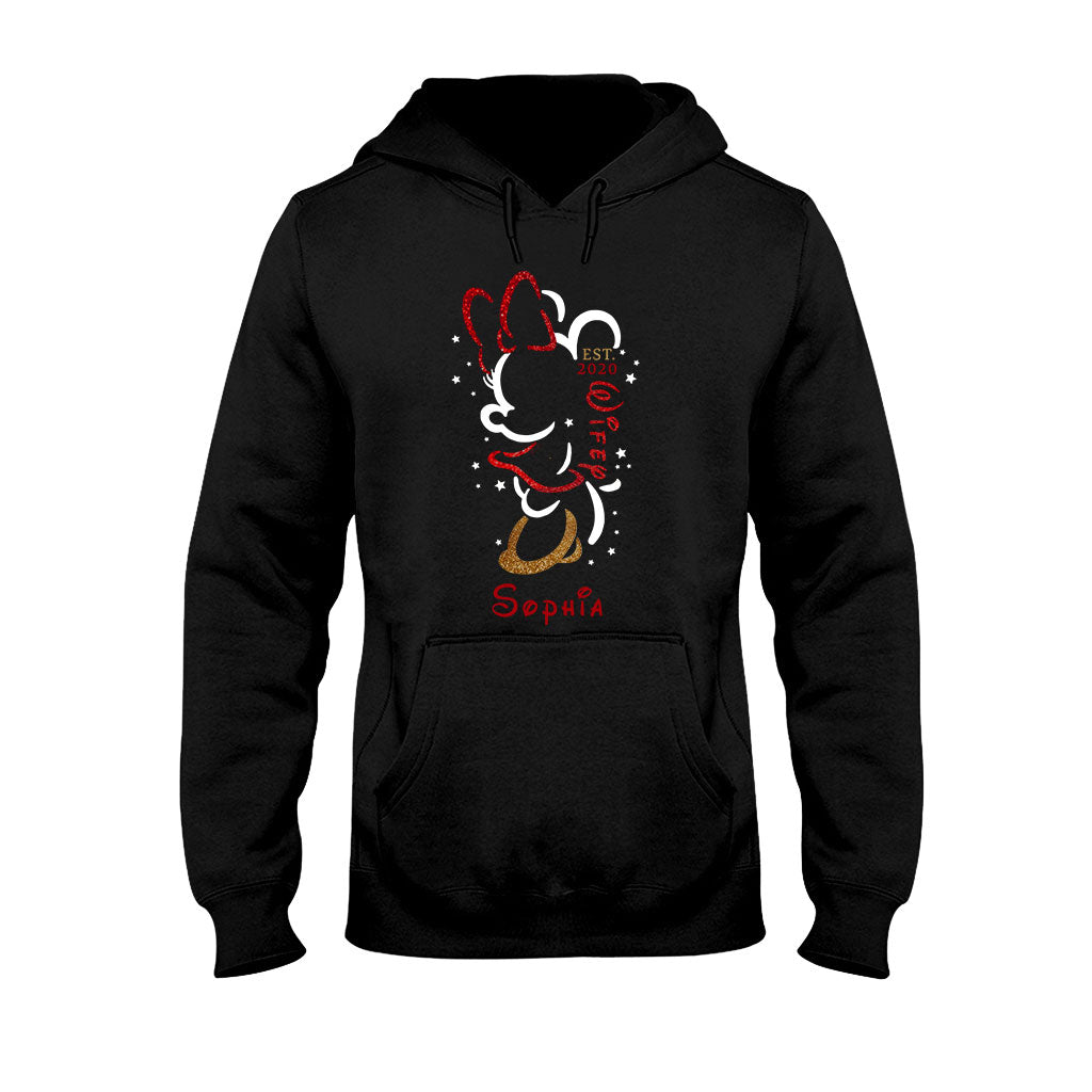 Personalized Couple T-Shirt and Hoodie Set with Names for Anniversary Gift T-shirt & Hoodie GradoCreations