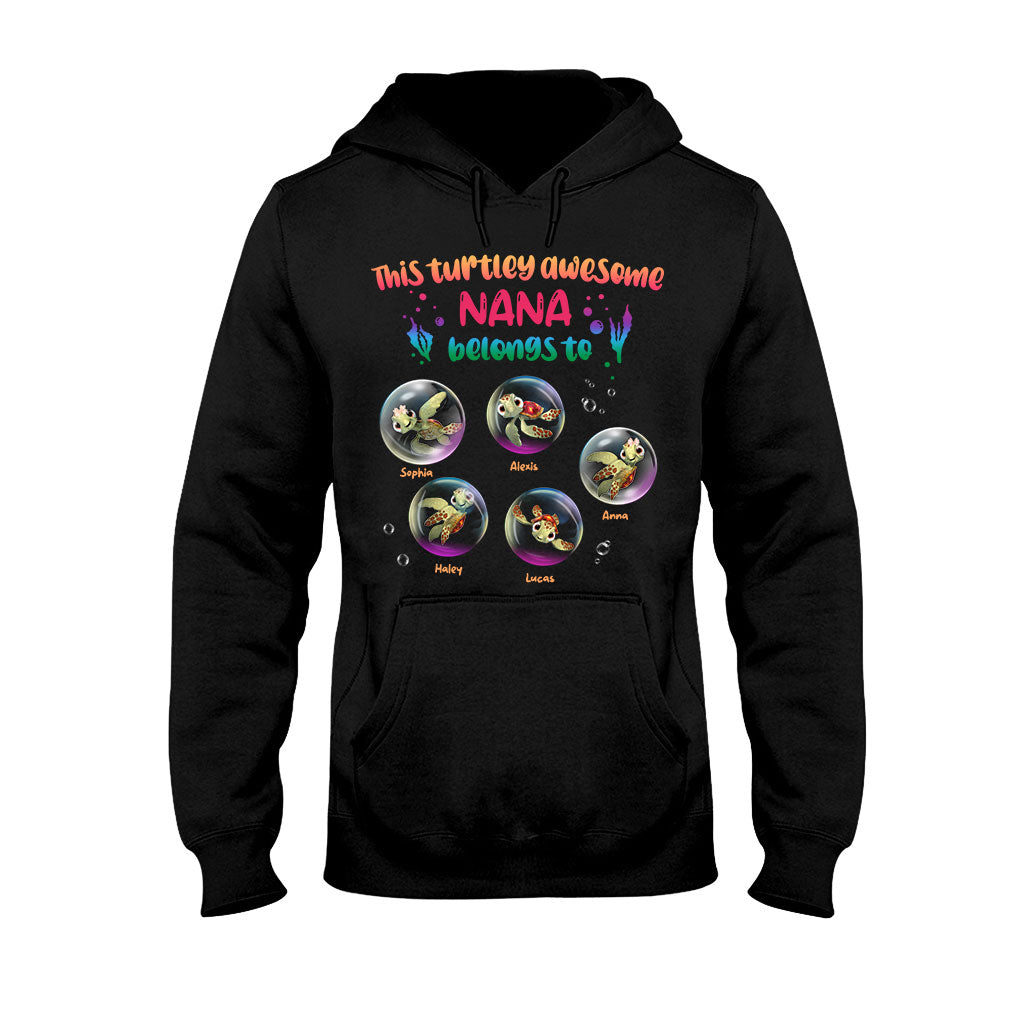 Personalized Turtley Awesome Nana T-shirt Custom Family Gift T-shirt & Hoodie GradoCreations