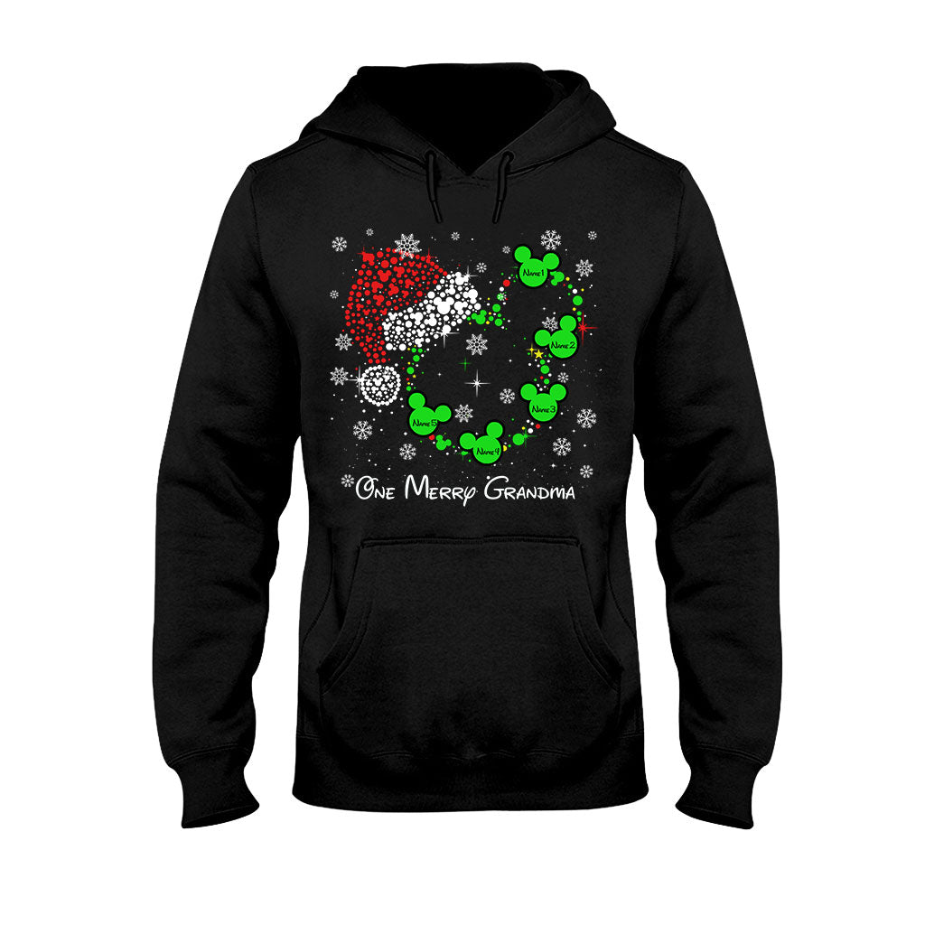 Personalized Christmas T-Shirt & Hoodie for Grandma | Custom Names T-shirt & Hoodie GradoCreations