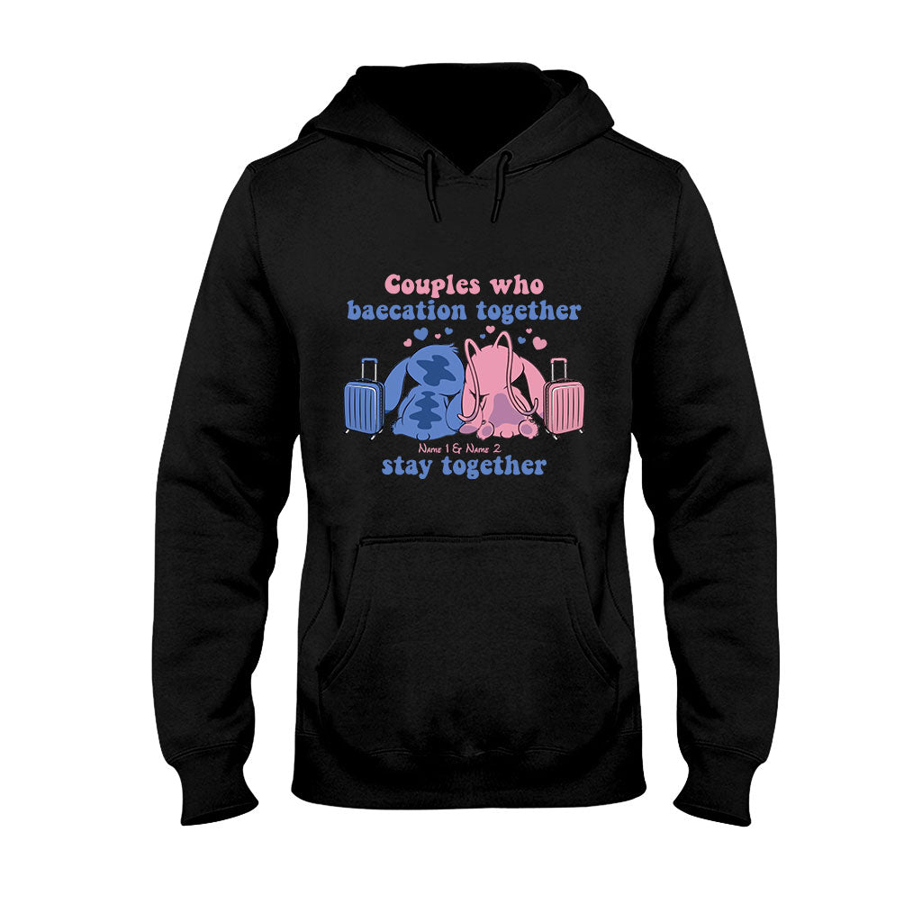 Personalized Baecation Couple T-Shirt and Hoodie Custom Names Gift T-shirt & Hoodie GradoCreations