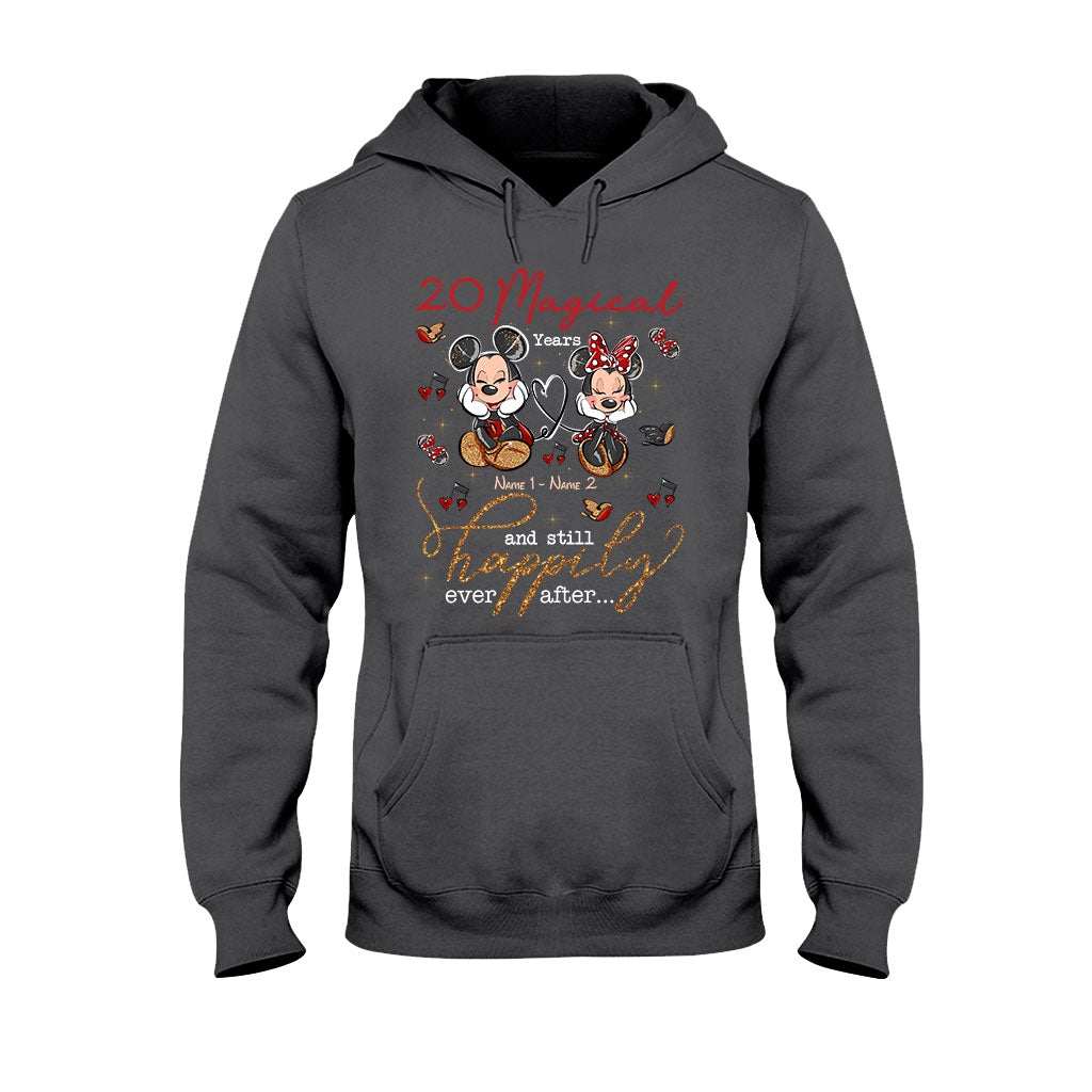 Personalized Couple T-shirt and Hoodie with Names for Anniversary Gift T-shirt & Hoodie GradoCreations