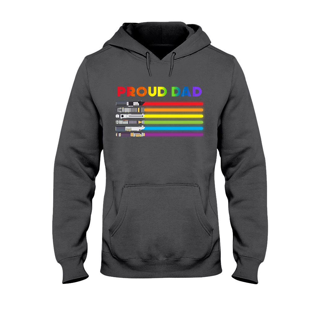 Personalized Proud Dad LGBT Support T-shirt & Hoodie Gift T-shirt & Hoodie GradoCreations