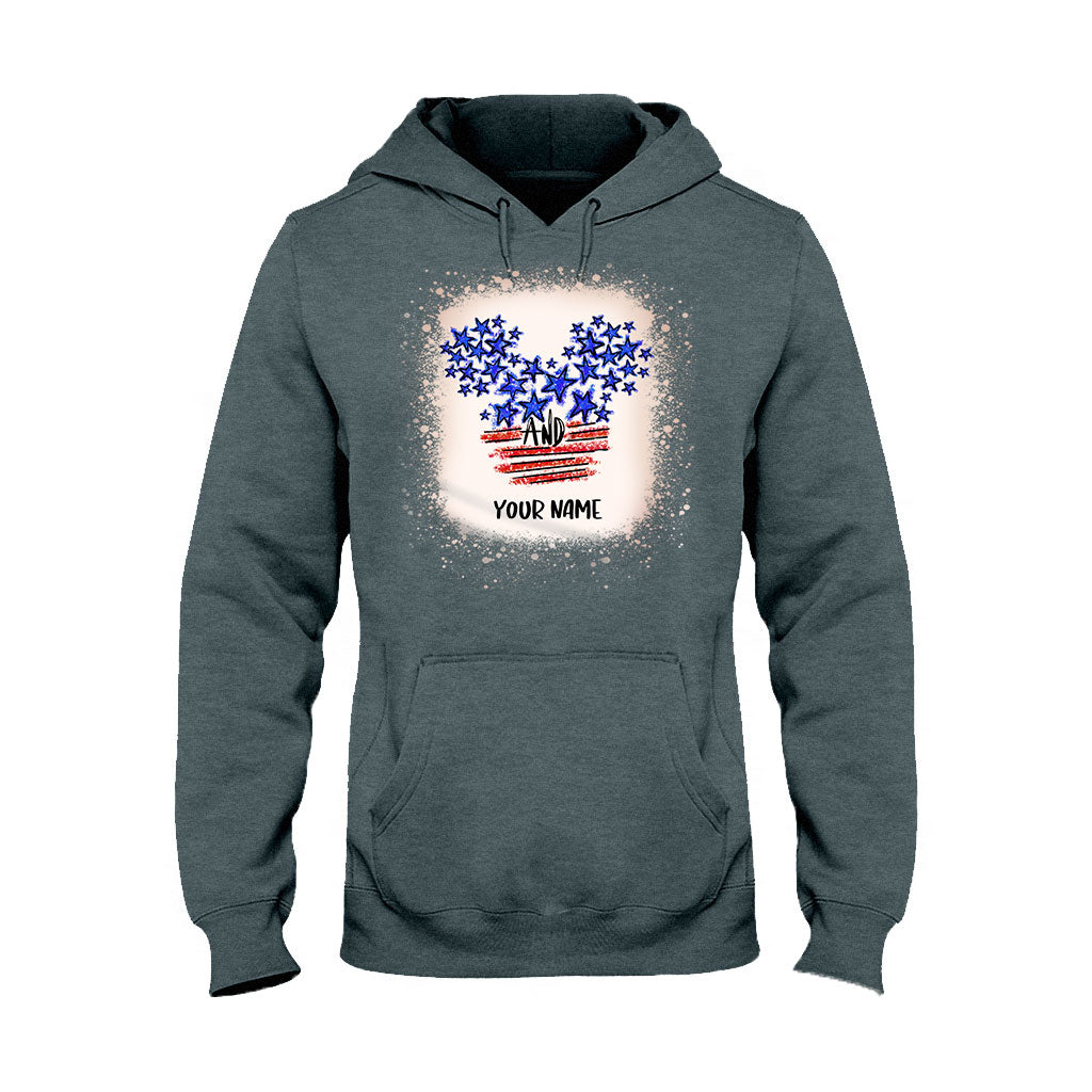 Personalized Stars And Stripes Mouse Ears T-Shirt & Hoodie for Independence Day T-shirt & Hoodie GradoCreations