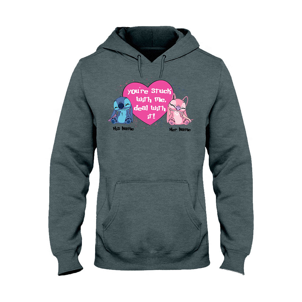 Personalized Couple T-shirt and Hoodie You're Stuck With Me Gift T-shirt & Hoodie GradoCreations