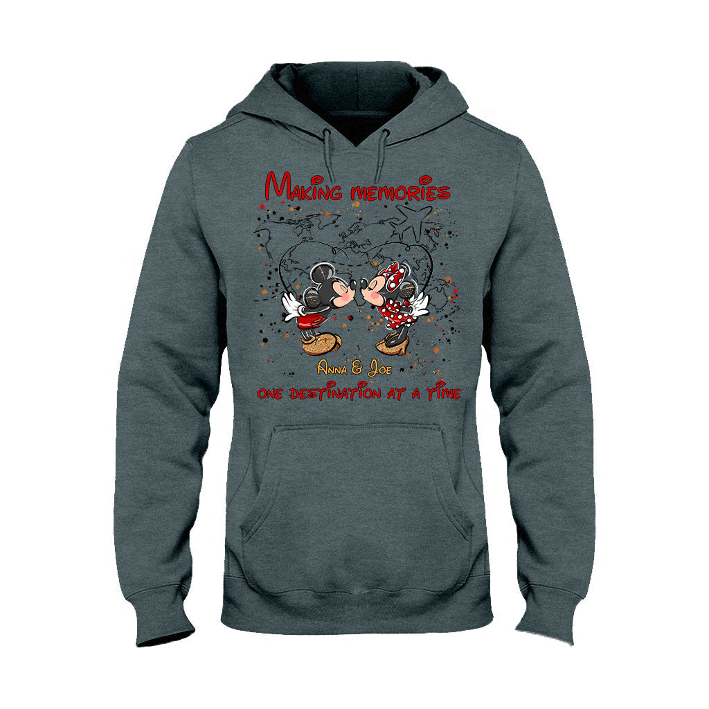 Personalized Mickey Mouse T-Shirt & Hoodie with Custom Names for Couples T-shirt & Hoodie GradoCreations