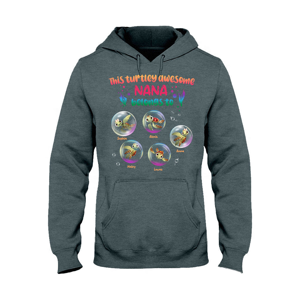 Personalized Turtley Awesome Nana T-shirt Custom Family Gift T-shirt & Hoodie GradoCreations
