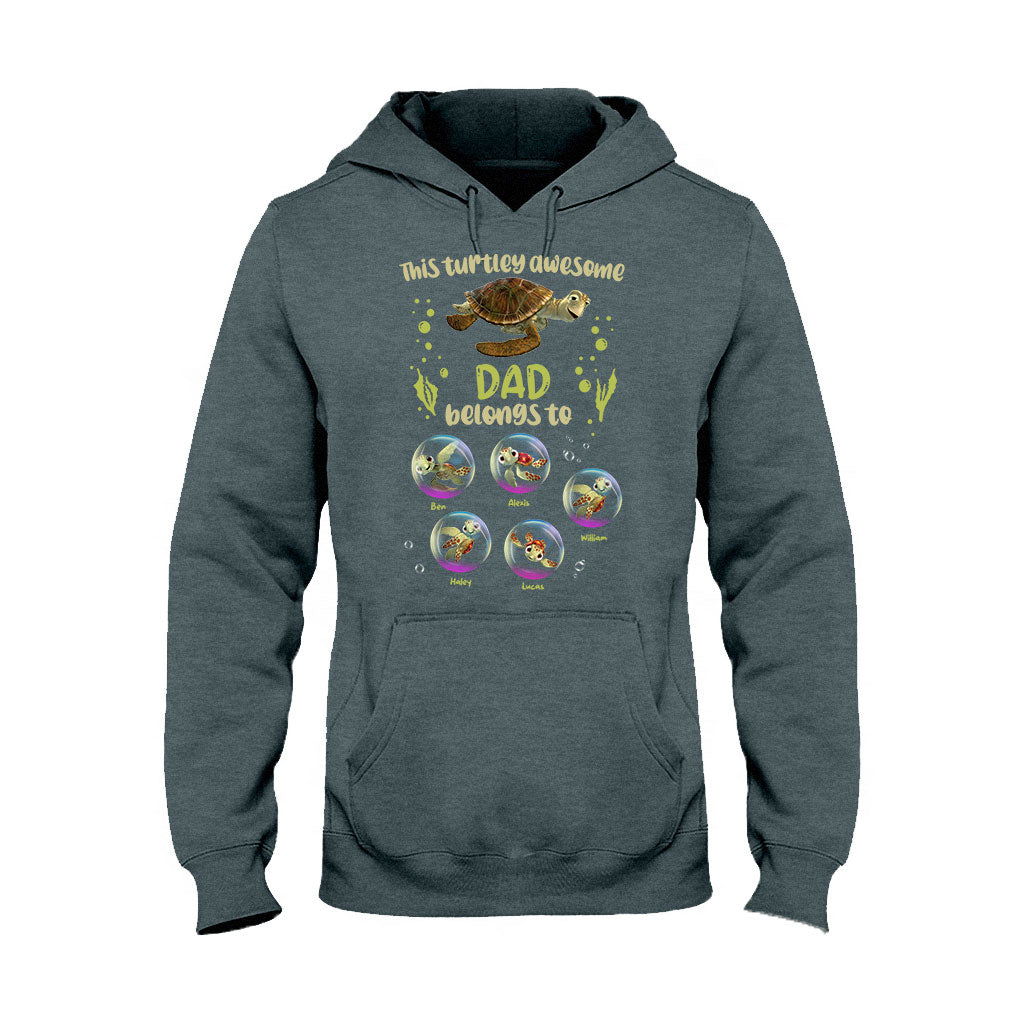 Personalized Turtley Awesome Dad T-shirt & Hoodie Gift T-shirt & Hoodie GradoCreations