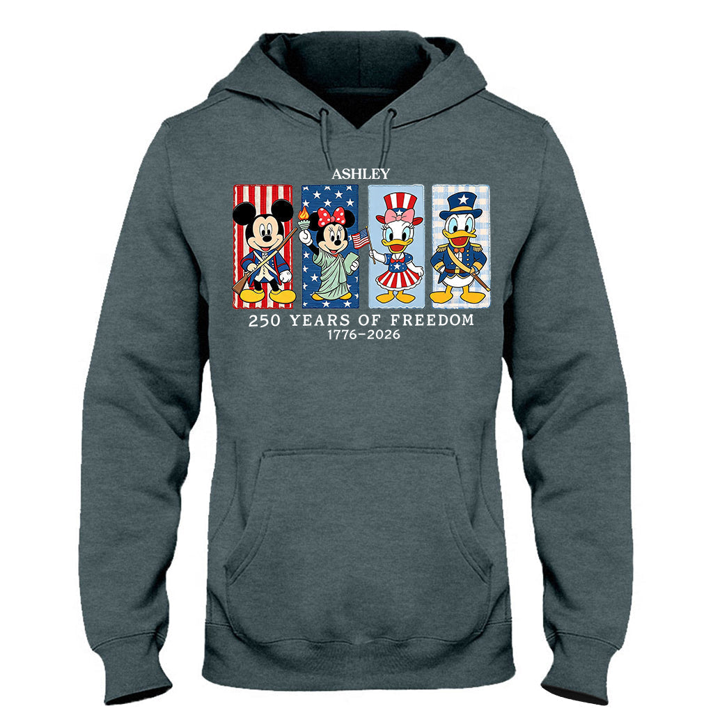 Personalized 250 Years of Freedom Mouse T-shirt & Hoodie Gift T-shirt & Hoodie GradoCreations