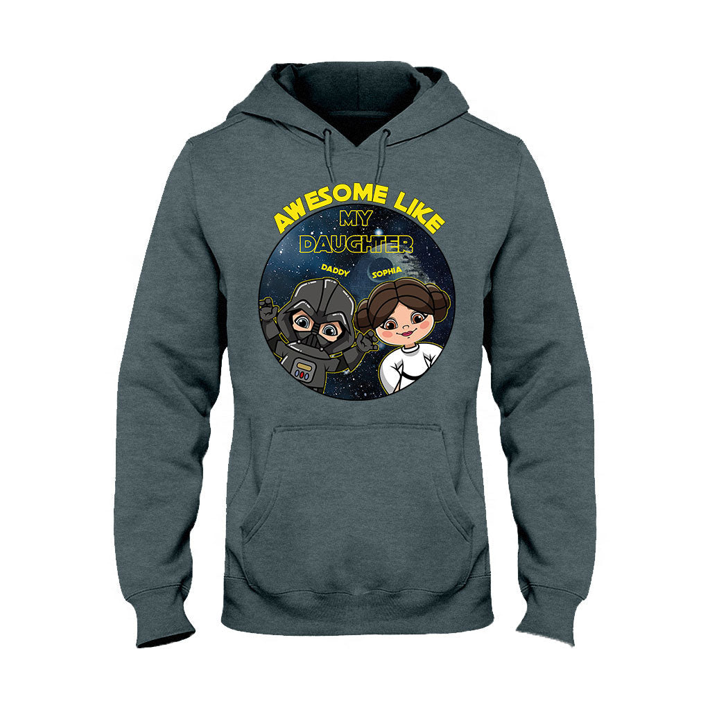 Personalized Awesome Like My Daughter T-shirt Hoodie Gift for Dad T-shirt & Hoodie GradoCreations