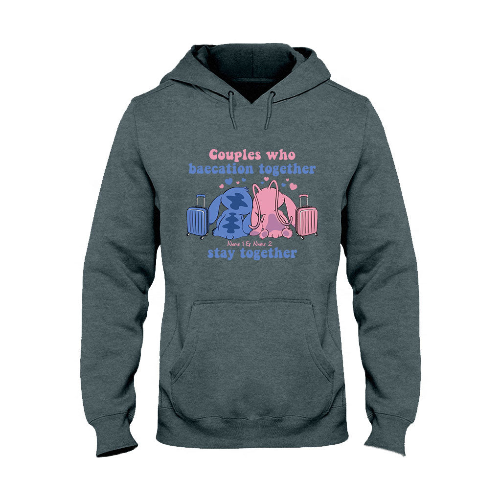 Personalized Baecation Couple T-Shirt and Hoodie Custom Names Gift T-shirt & Hoodie GradoCreations