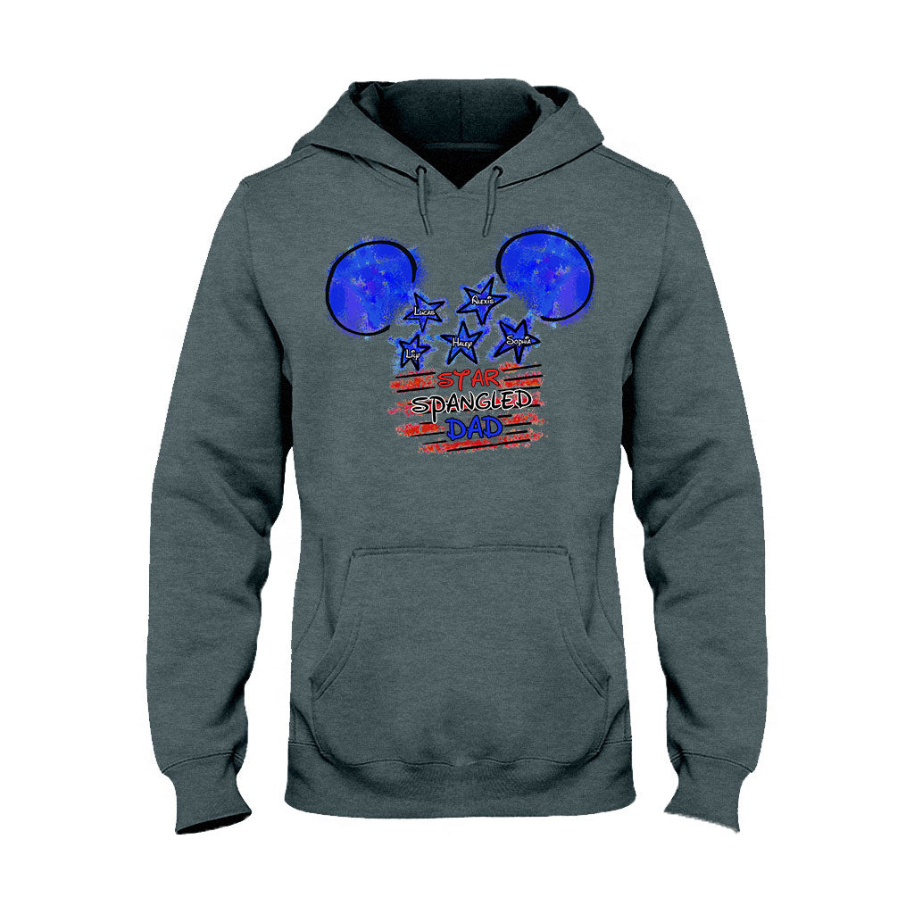 Personalized Star Spangled Dad T-Shirt & Hoodie Gift for Father's Day T-shirt & Hoodie GradoCreations