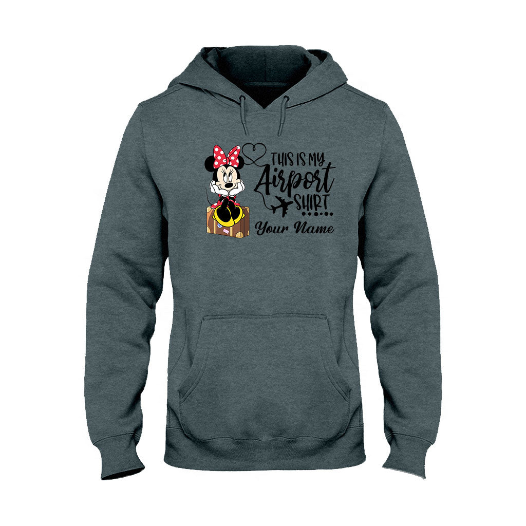 Personalized Mouse Airport Shirt Custom Name T-shirt Hoodie Gift for Travelers T-shirt & Hoodie GradoCreations