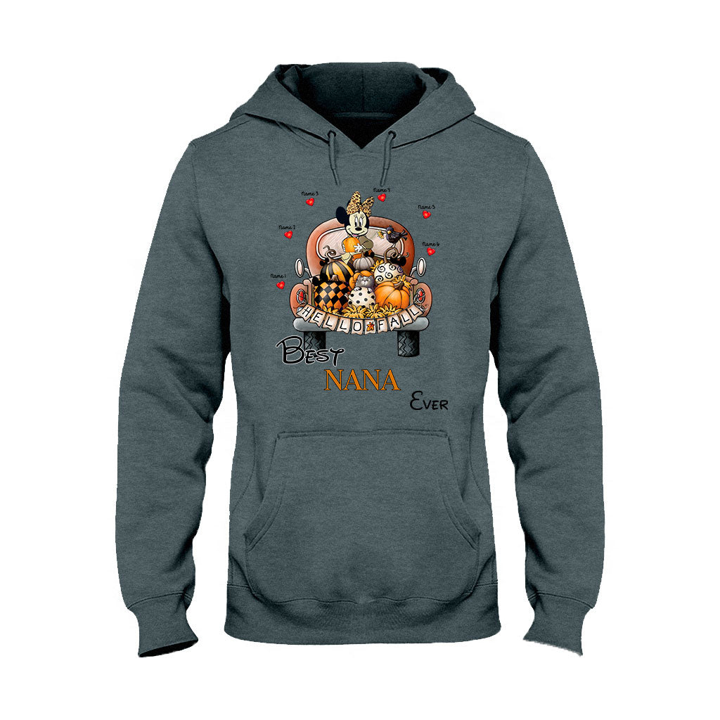 Personalized Hello Fall T-shirt & Hoodie with Custom Names for Family T-shirt & Hoodie GradoCreations