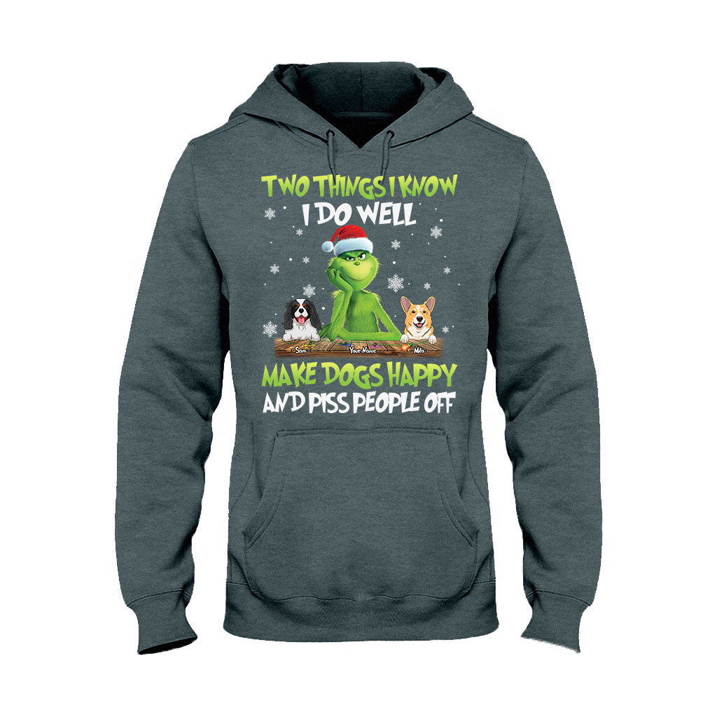 Personalized Grinch Christmas T-Shirt & Hoodie Gift for Dog Lovers T-shirt & Hoodie GradoCreations