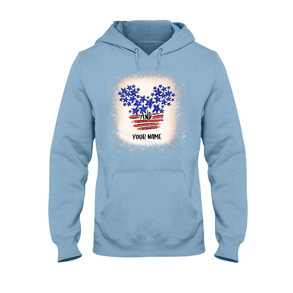 Personalized Stars And Stripes Mouse Ears T-Shirt & Hoodie for Independence Day T-shirt & Hoodie GradoCreations