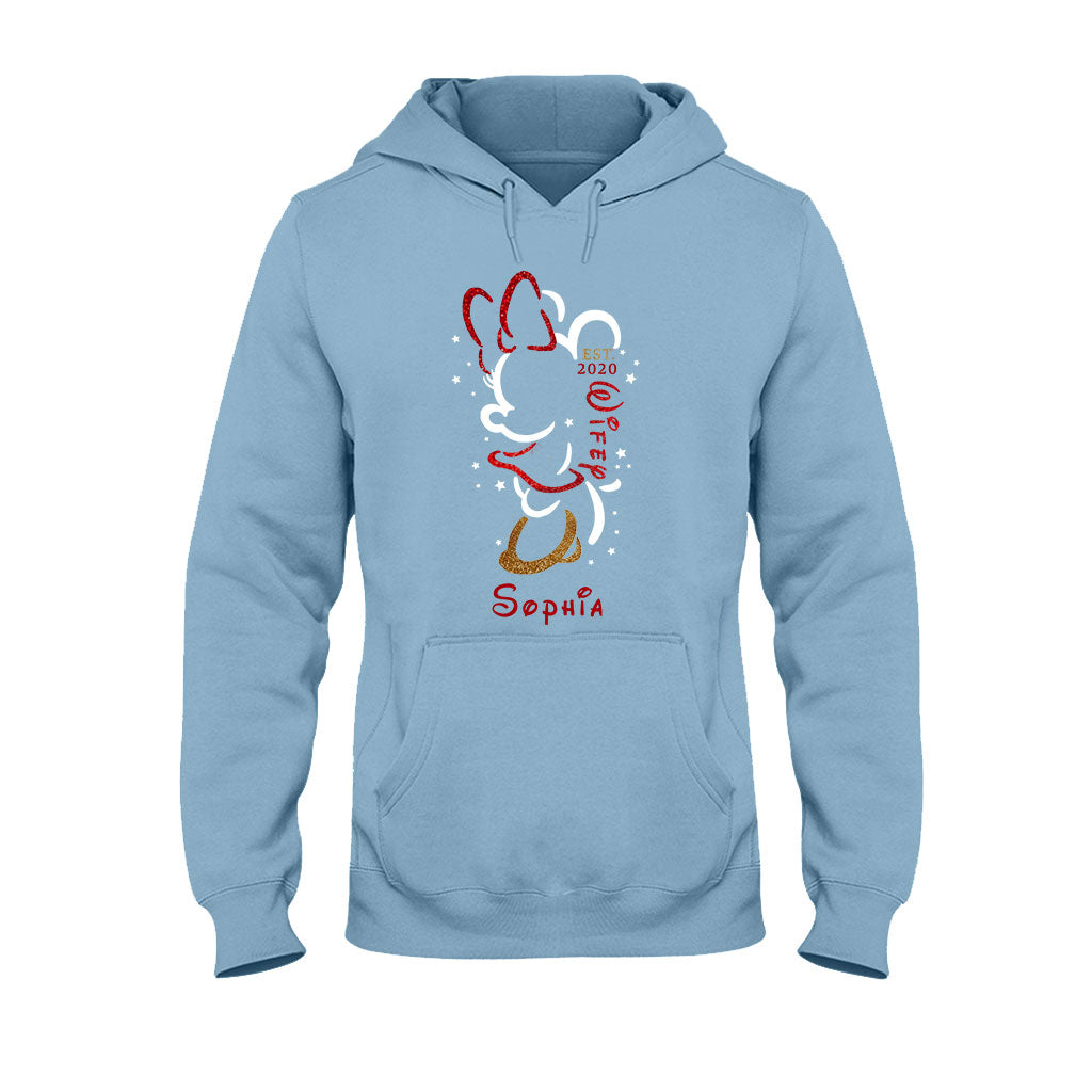 Personalized Couple T-Shirt and Hoodie Set with Names for Anniversary Gift T-shirt & Hoodie GradoCreations