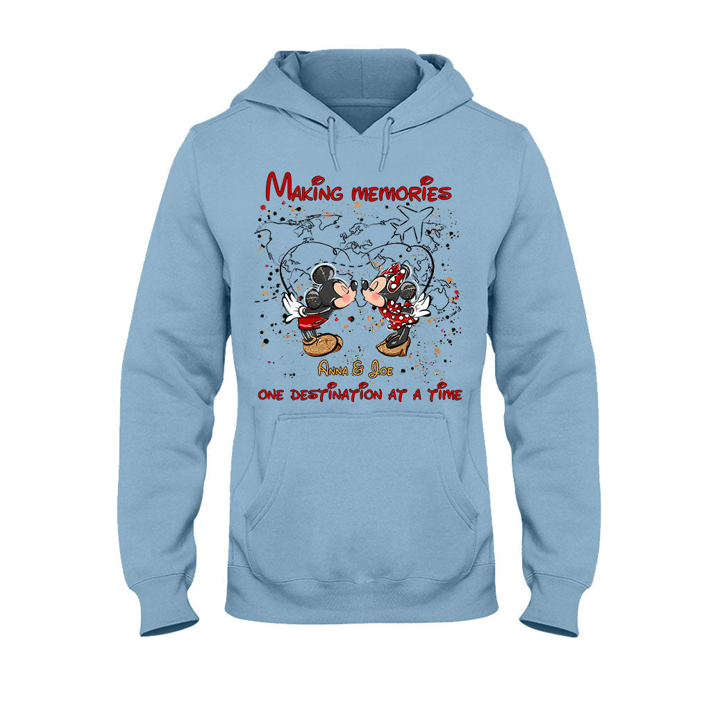 Personalized Mickey Mouse T-Shirt & Hoodie with Custom Names for Couples T-shirt & Hoodie GradoCreations