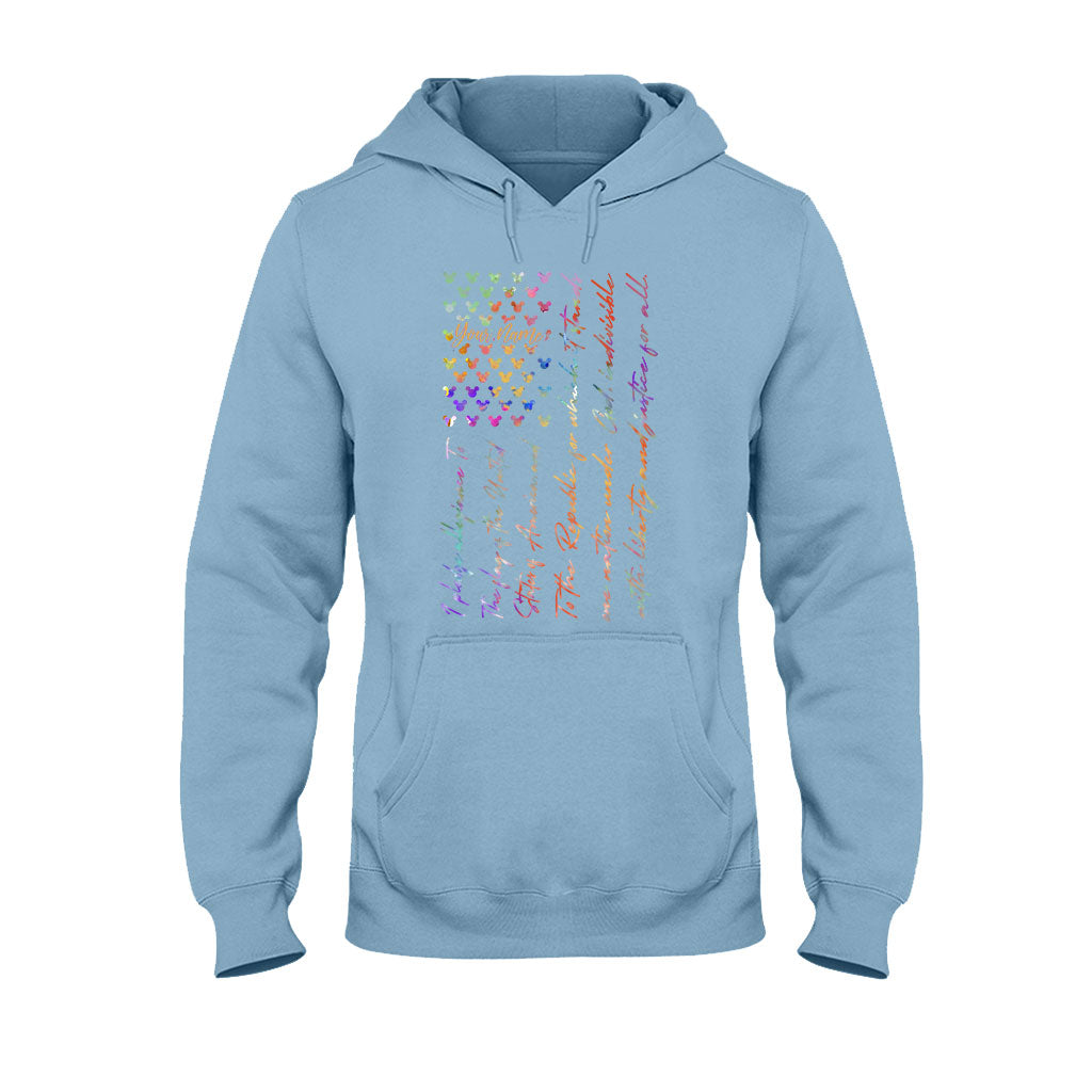 Personalized Mouse Ears Pledge of Allegiance T-shirt & Hoodie for Independence Day T-shirt & Hoodie GradoCreations
