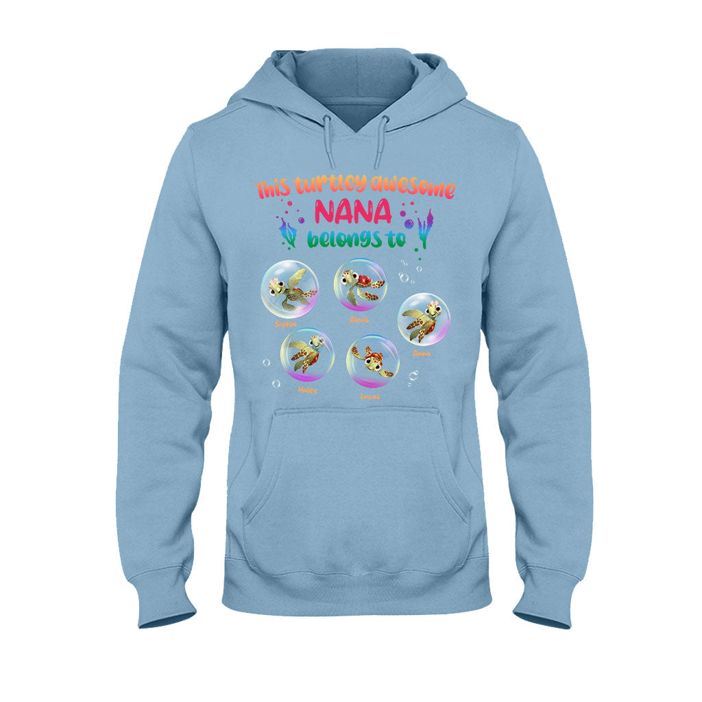 Personalized Turtley Awesome Nana T-shirt Custom Family Gift T-shirt & Hoodie GradoCreations