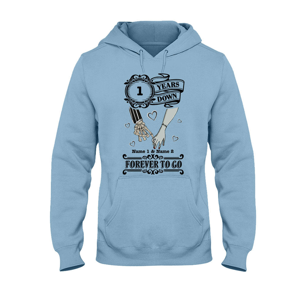 Personalized Couple T-shirt Hoodie Forever To Go Custom Name Gift T-shirt & Hoodie GradoCreations