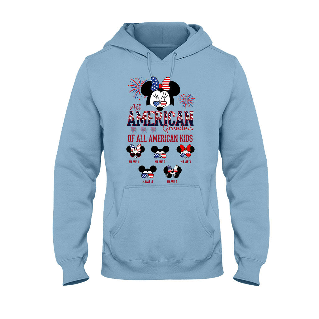 Personalized All American Grandma T-Shirt Hoodie Custom Names Gift T-shirt & Hoodie GradoCreations