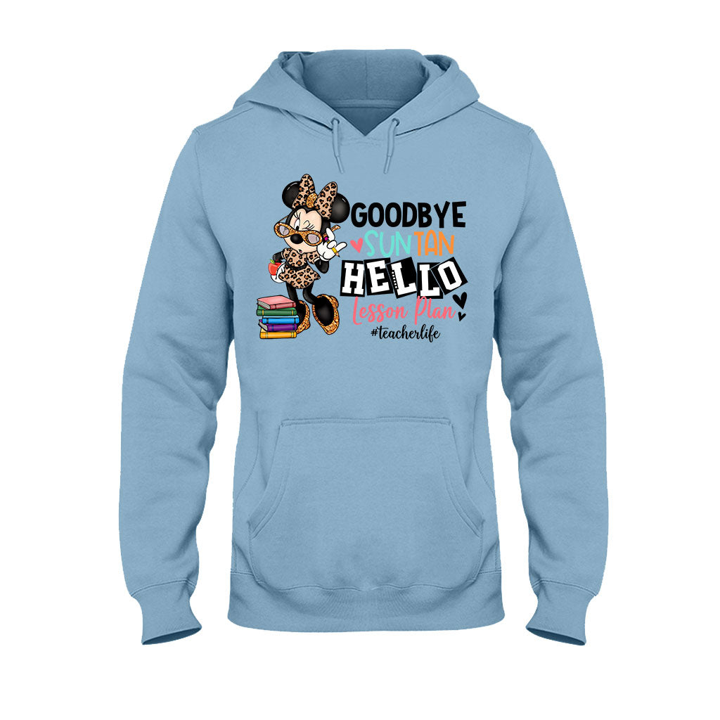 Personalized Teacher T-Shirt and Hoodie Goodbye Suntan Hello Lesson Plan Gift T-shirt & Hoodie GradoCreations