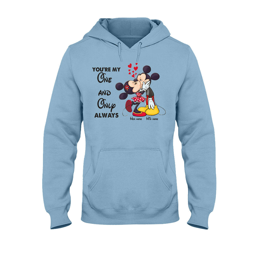 Personalized Couple T-shirt & Hoodie with Mickey Design | Custom Names Gift T-shirt & Hoodie GradoCreations