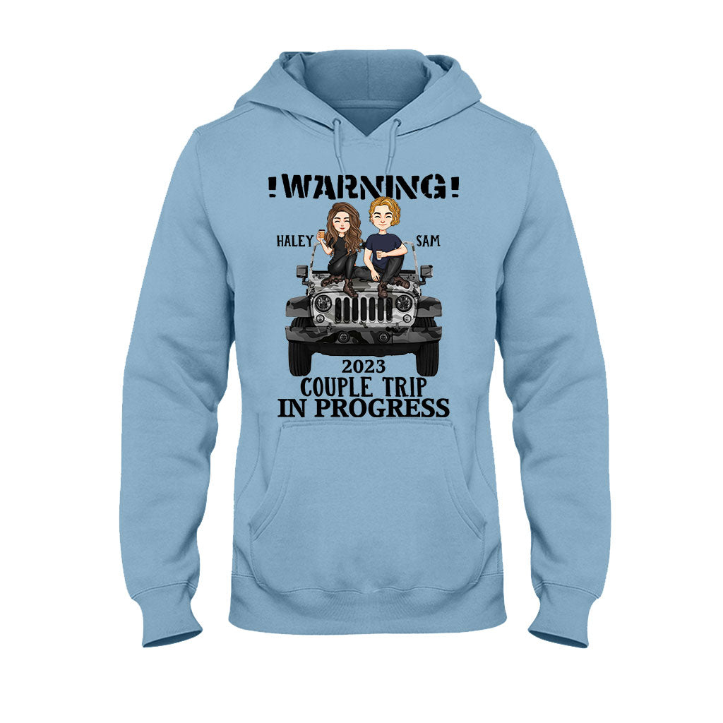 Personalized Couple Car T-Shirt and Hoodie with Custom Names | Engagement, Valentine's Day, Anniversary Gift T-shirt & Hoodie GradoCreations