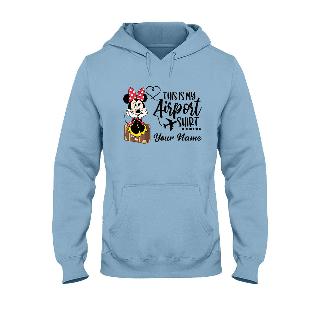 Personalized Mouse Airport Shirt Custom Name T-shirt Hoodie Gift for Travelers T-shirt & Hoodie GradoCreations