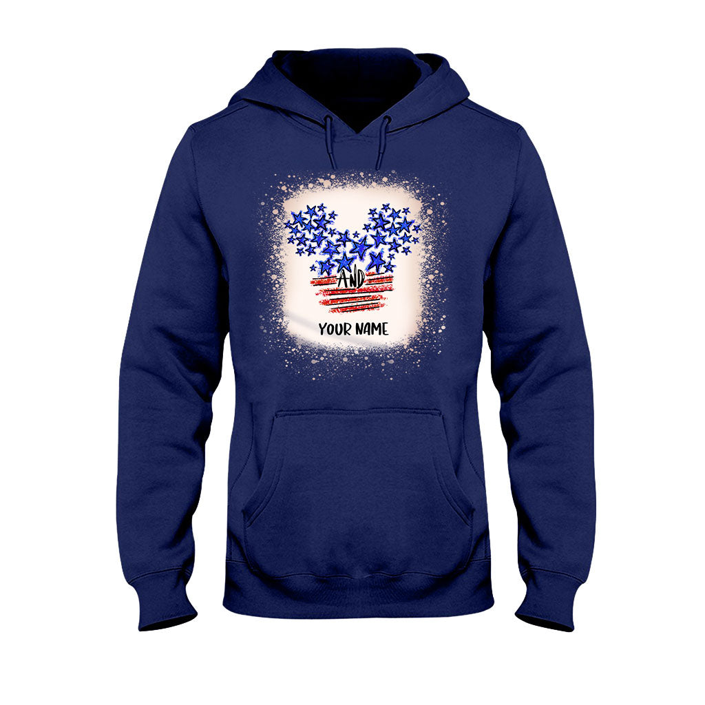 Personalized Stars And Stripes Mouse Ears T-Shirt & Hoodie for Independence Day T-shirt & Hoodie GradoCreations