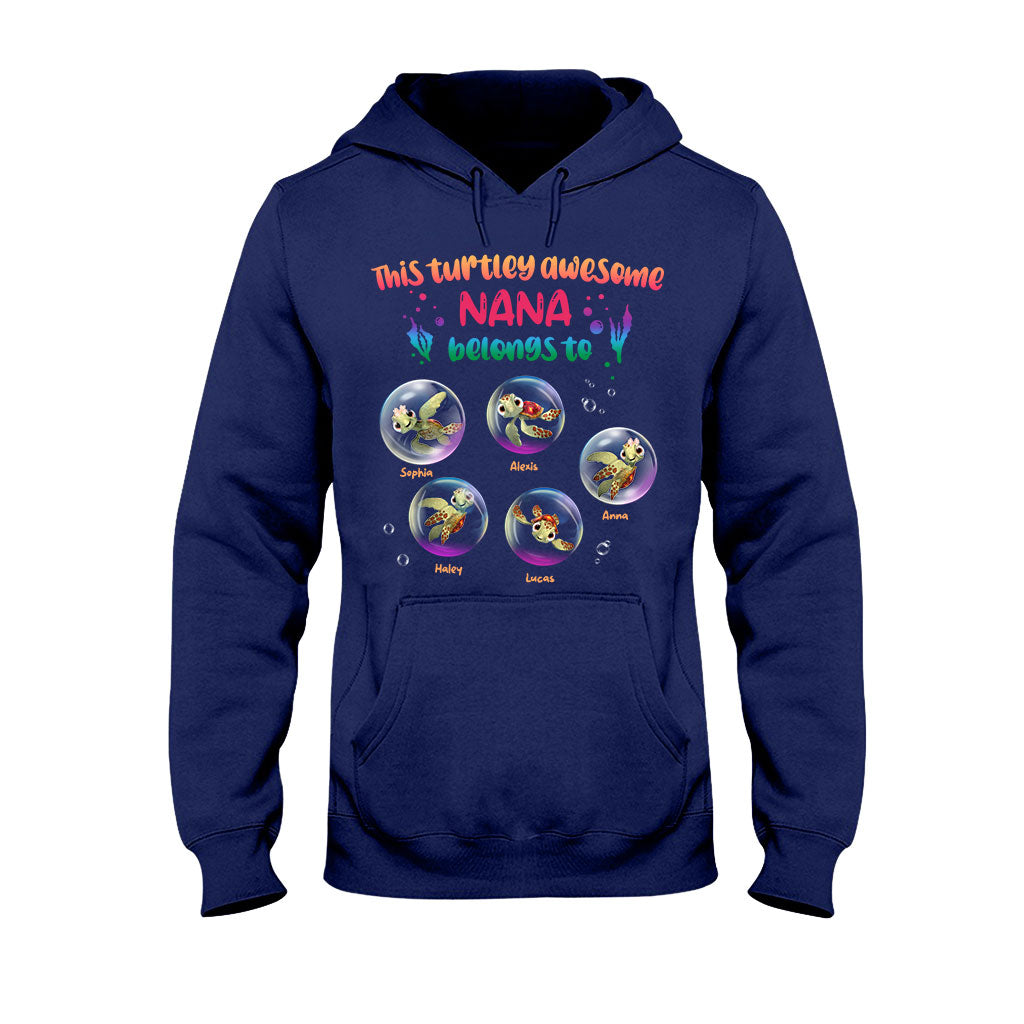 Personalized Turtley Awesome Nana T-shirt Custom Family Gift T-shirt & Hoodie GradoCreations