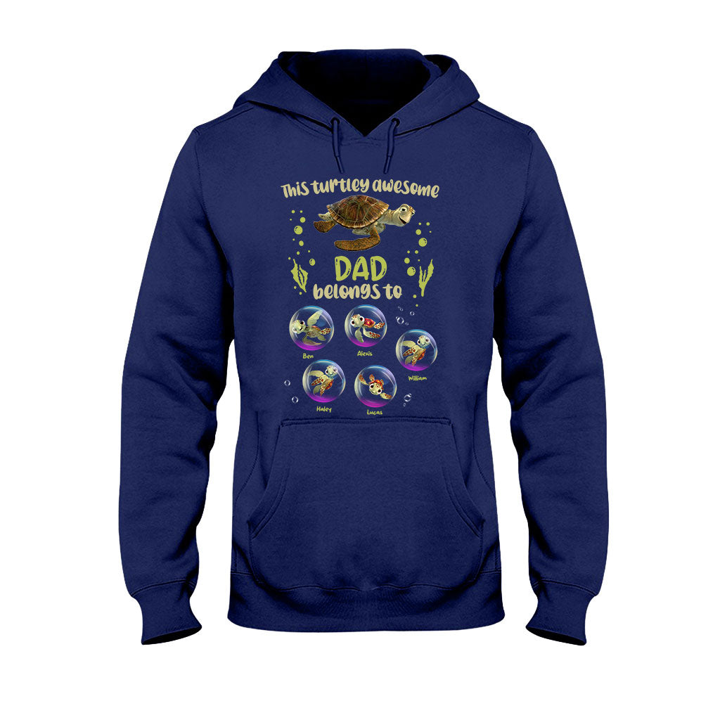 Personalized Turtley Awesome Dad T-shirt & Hoodie Gift T-shirt & Hoodie GradoCreations
