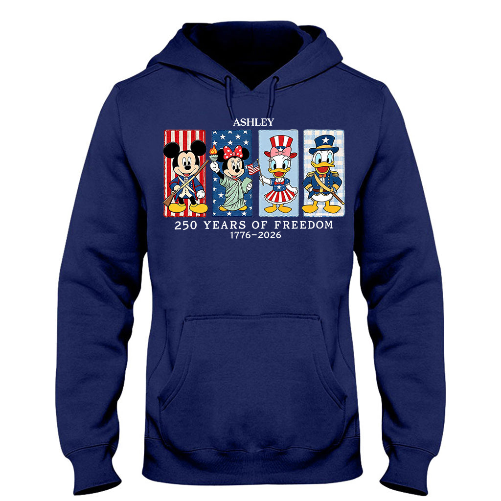 Personalized 250 Years of Freedom Mouse T-shirt & Hoodie Gift T-shirt & Hoodie GradoCreations