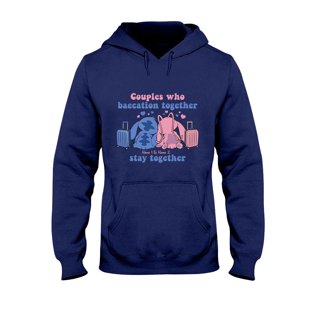 Personalized Baecation Couple T-Shirt and Hoodie Custom Names Gift T-shirt & Hoodie GradoCreations