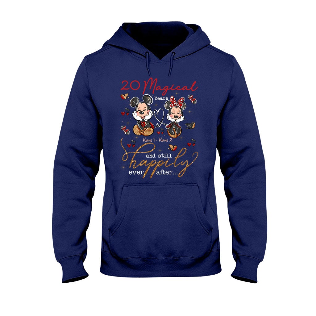 Personalized Couple T-shirt and Hoodie with Names for Anniversary Gift T-shirt & Hoodie GradoCreations