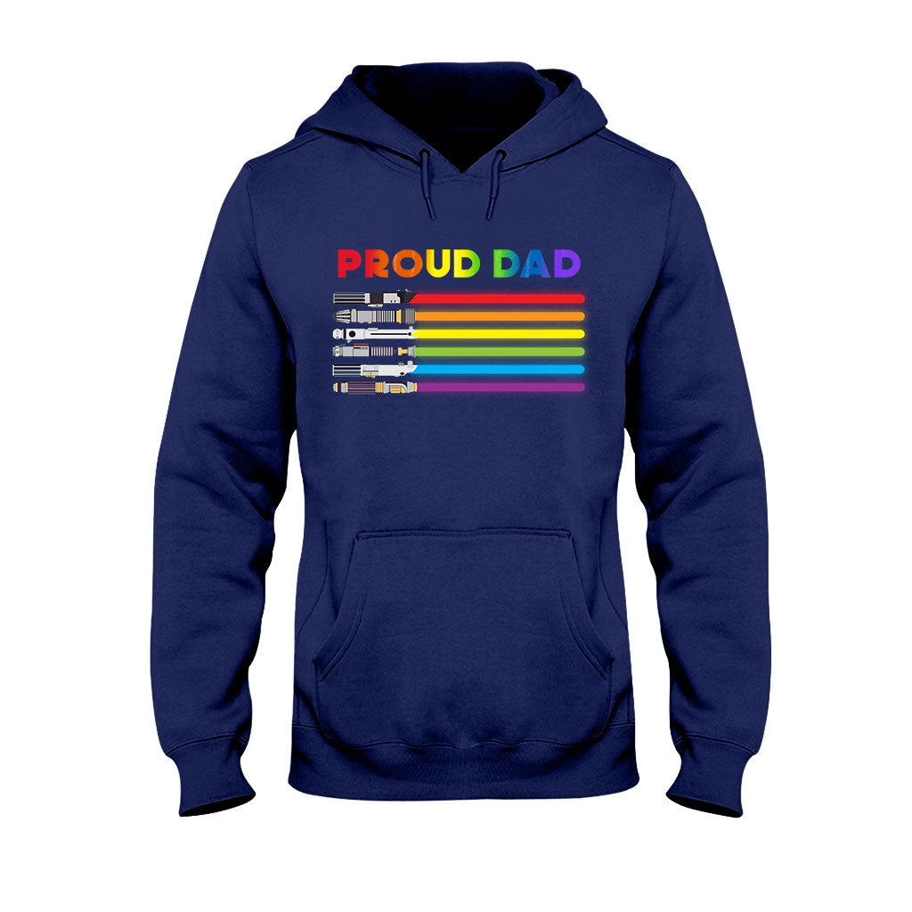 Personalized Proud Dad LGBT Support T-shirt & Hoodie Gift T-shirt & Hoodie GradoCreations
